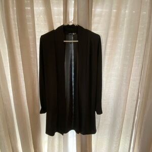 Black Open Front Blazer and Pants Set